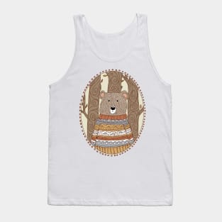 Cozy Bear in a Cozy Sweater Tank Top